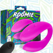 Roomie Couples Vibrator Pink Liquid Silicone Unibody Remote Control USB
