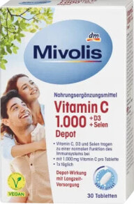 Vitamin C 1000 + D3 + Selen Depot 30 St, 42 g