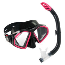 Masks and snorkels for scuba diving