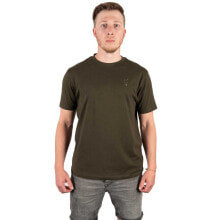 Мужские спортивные футболки мужская спортивная футболка черная FOX INTERNATIONAL Logo Short Sleeve T-Shirt