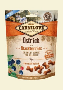 Лакомства для собак carnilove Przysmak Dog Snack Fresh Crunchy Ostrich+Blackberries 200g