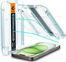 Spigen Spigen Glass tR EZ Fit 2 Pack, transparency - iPhone 15 Plus