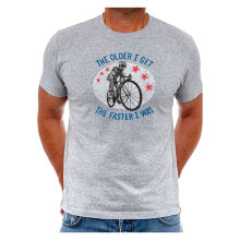 Мужские спортивные футболки мужская спортивная футболка серая с принтом CYCOLOGY The Faster I Was Short Sleeve T-Shirt