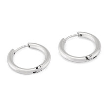 Мужские серьги мужские серьги кольца серые Steel round earrings KS-156