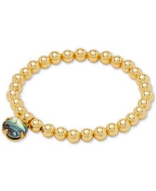 Купить браслеты kate spade new york: Gold-Tone Stone Charm Beaded Stretch Bracelet