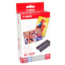 Paper and photographic film for cameras canon KC-36IP Colour Ink + 54 x86 mm Paper Set - 36 Sheets - Original - Canon - - SELPHY: CP750 - CP720 - CP740 - CP510 - CP400 - CP710 - CP500 - CP600 - CP730 - Bubble Jet: CP-600,... - Inkjet printing - 36 sheets
