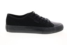 Купить черные мужские кроссовки DC: DC Manual Rt S ADYS300592-001 Mens Black Suede Skate Inspired Sneakers Shoes