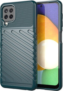 Hurtel Thunder Case elastyczne pancerne etui pokrowiec Samsung Galaxy A22 4G zielony