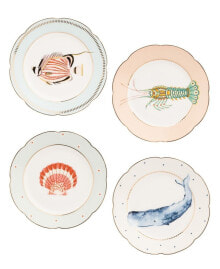 Yvonne Ellen fishy Tea Plates, Set of 4