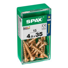 SPAX Yellox 4.5x35 mm Flat Head Wood Screw 15 Units