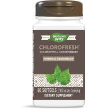 Растительные экстракты и настойки nature&#039;s Way Chlorofresh Растительный экстракт хлорофилла 90 гелевых капсул