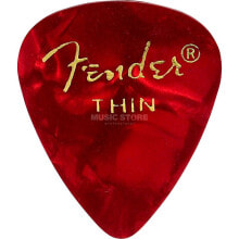 Fender Picks 351 Red Moto thin 12-Pack Premium Celluloid