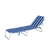 Sun-lounger Marbueno Aluminium Stripes Blue White 187 x 24 x 58 cm