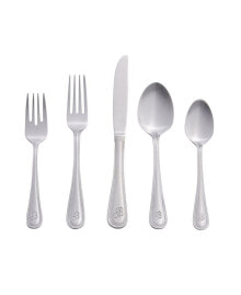 Riverridge Beaded 46 Piece Monogrammed Flatware Set - B, Service for 8