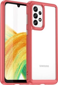 Hurtel OUTER SPACE CASE ETUI DO SAMSUNG GALAXY A33 5G POKROWIEC Z ELASTYCZNĄ RAMKĄ CZERWONE