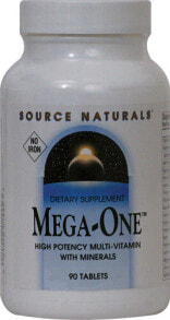 Витаминно-минеральные комплексы Source Naturals Mega-One Multi-Vitamin Iron Free Мультивитаминный комплекс без железа 90 таблеток