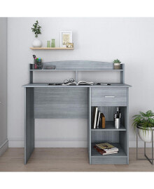 Simplie Fun modern Office Desk with Hutch