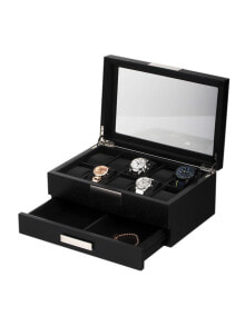 Rothenschild Watches & Jewellery Box RS-2351-10BL for 10 Watches Black