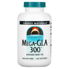 Source Naturals, Mega-GLA 300, 120 мягких таблеток