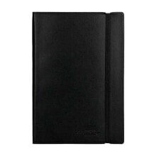 LIDERPAPEL A5 imitation leather notebook 120 sheets 70g/m2 square 4 mm without margin