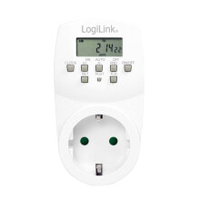 Кухонные термометры и таймеры logiLink ET0007 электрический таймер Ежедневный/еженедельный таймер Белый