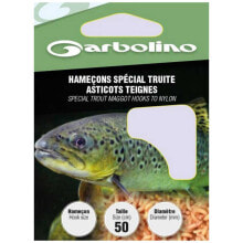 Грузила, крючки, джиг-головки для рыбалки gARBOLINO COMPETITION Trout Asticot Tied Hook Nylon 12