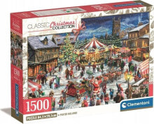 Купить детские развивающие пазлы Clementoni: Clementoni CLE puzzle 1500 Christmas Fair+poster 31725