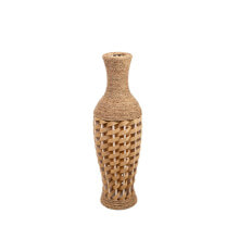 Floor vase Alexandra House Living Brown PVC Natural Fibre 25 x 80 x 25 cm