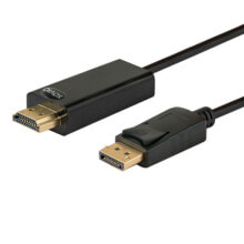 Savio CL-56 кабельный разъем/переходник DP HDMI A Черный