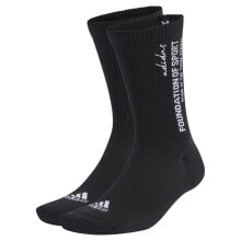 ADIDAS Cushioned Sportswear Slogan Graphic crew socks 2 pairs