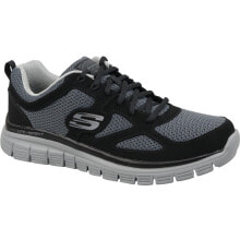 Мужская спортивная обувь для бега Мужские кроссовки спортивные для бега серые текстильные низкие Skechers Burns Agoura