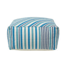 Designer Hocker Pouf Selam aqua weiß