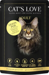 Купить влажные корма для кошек CAT'S LOVE: Nassfutter Katze Huhn Pur in Gelee, 85 g