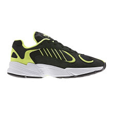 Мужская спортивная обувь для бега Мужские кроссовки повседневные черные текстильные низкие демисезонные на высокой подошве Adidas YUNG1