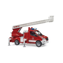 BRUDER Mb Sprinter Fire Service With Turntable Ladder Pump And Light & Sound Module 02673 construction game