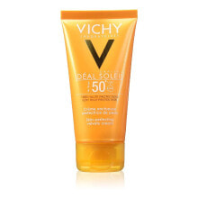Средства для загара и защиты от солнца vichy Capital Soleil Skin Perfecting Velvety Cream Spf50 Водостойкий солнцезащитный крем 50 мл