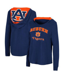 Купить женские блузки и кофточки Colosseum: Women's Navy Auburn Tigers Catalina Hoodie Long Sleeve T-Shirt