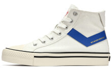 Pony Canvas Shoes Unisex High-Top White/Royal Blue