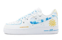 【定制球鞋】 Nike Air Force 1 Low 简约 夏日海滩 冰激凌 低帮 板鞋 女款 白蓝橙 / Кроссовки Nike Air Force DD8959-100