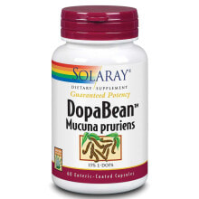 Витамины и БАДы для нервной системы Solaray DopaBean Мукуна жгучая для поддержки здоровья 333 мг 60 растительных капсул