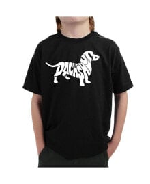 LA Pop Art boys Word Art T-shirt - Dachshund