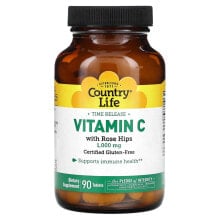 Country Life, Time Release Vitamin C with Rose Hips, 1,000 mg, 250 Tablets