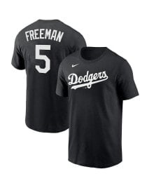 Nike men's Freddie Freeman Black Los Angeles Dodgers Player Name & Number T-shirt