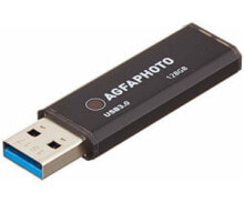 Флешка USB 16 гб AgfaPhoto Holding GmbH AgfaPhoto 10572. Capacity: 128 GB, Device interface: USB Type-A, USB version: 3.0. Form factor: Cap, Product colour: Black