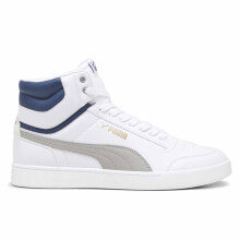 Puma Shuffle Mid Lace Up Mens White Sneakers Casual Shoes 38074815