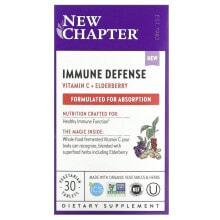 Нью Чэптэ, Immune Defense, витамин C и бузина, 30 вегетарианских таблеток (Товар снят с продажи) 