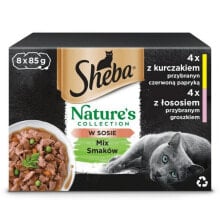 Cat food Sheba Nature's Collection Mix Chicken Salmon 8 x 85 g