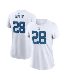 Women's Jonathan Taylor White Indianapolis Colts Player Name Number T-shirt