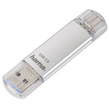 Hama C-Laeta USB флеш накопитель 256 GB USB Type-A / USB Type-C 3.2 Gen 1 (3.1 Gen 1) Серебристый 00181075