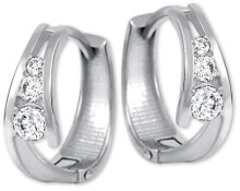 Ювелирные серьги Gold earring rings with crystals 239 001 00800 07